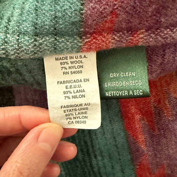 Vintage Ralph Lauren Southwestern Wool Jacket Small Aztec - Picture 6 of 10